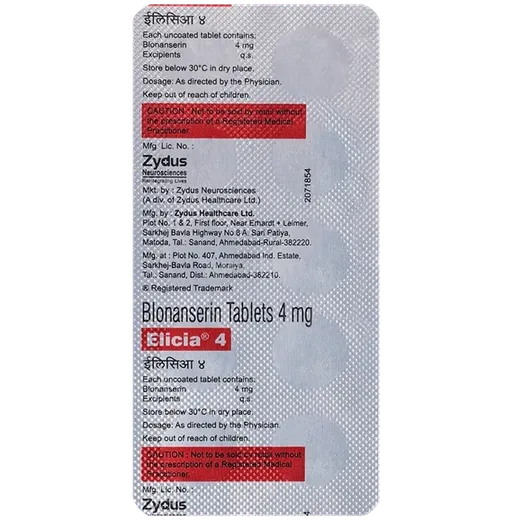 elicia 4mg tablet 10's